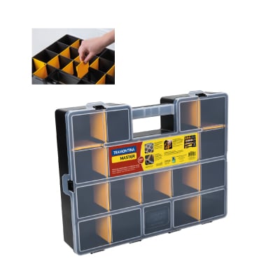 Maleta Plástica Organizadora 17” 19 Divisórias Tramontina - Ref.43805017