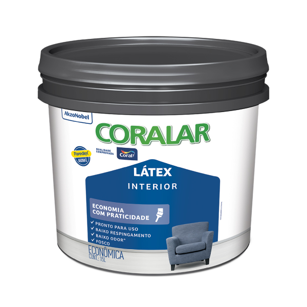 Tinta Fosco Coralar Latex Mais Econômico 15l Branco Coral - Ref.5565204