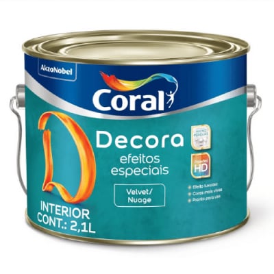 Base Decora Efeito Velvet 2,1L Coral - Ref.5353935