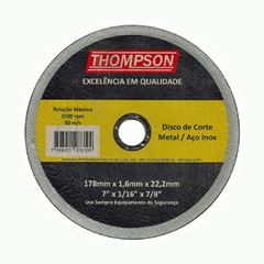 DISCO CORTE METAL INOX 7”X1,6MMX7/8 THOMPSON