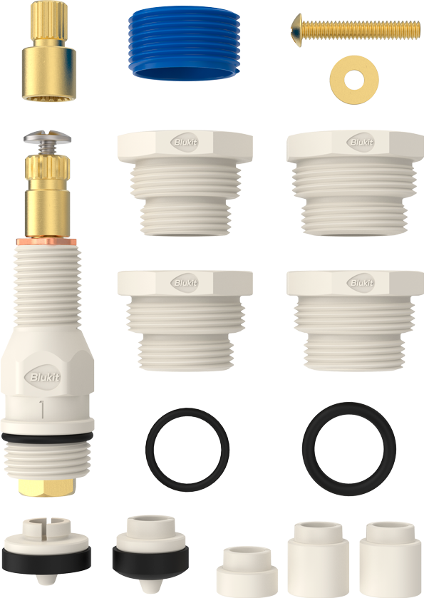 Salva Registro Kit Fácil 9 Em 1 S/ Acabamento Blukit - Ref.061403-212