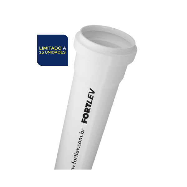 Tubo Pvc Esgoto 100mm 6m Fortlev - Ref.11001001