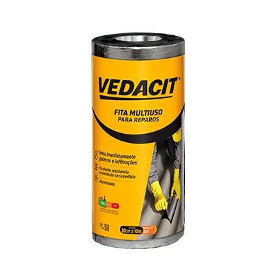 Fita Impermeabilizante Aluminio Multiuso 30cm 10m Vedacit - Ref.148079