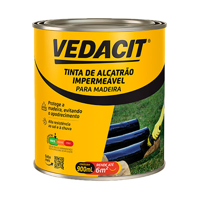 Tinta Alcatrão Impermeável Piche Extra 900ml Vedacit - Ref.147850