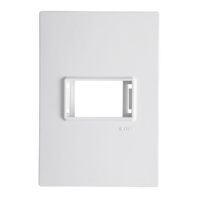 Placa 4x2 com Suporte 1 Módulo Branca Vivaz Ilumi - Ref.76070