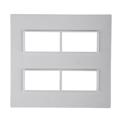 Placa 4x4 com Suporte 2+2 Módulos Branca Vivaz Ilumi - Ref.77070