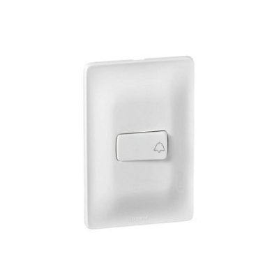 Pulsador P/ Campainha Embutir 1 Tecla Branco Pial Zeffia Legrand - Ref.680109