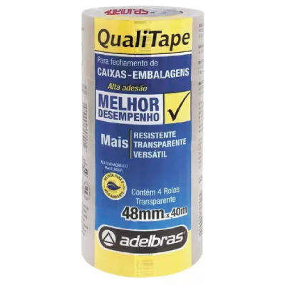 Fita Empacotamento 48mmx45m Transparente Adelbras - Ref.0811000019