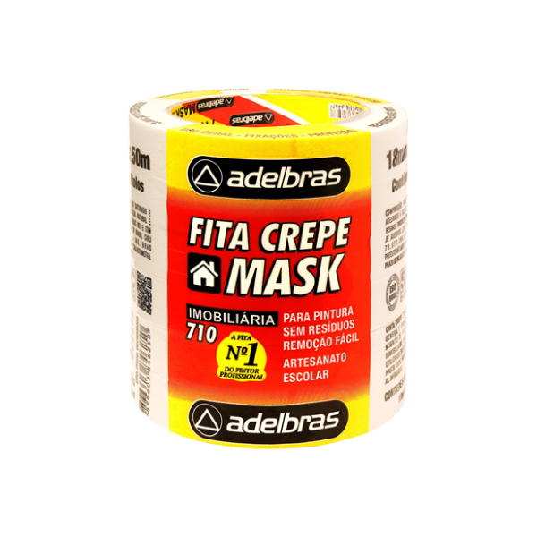 Fita Crepe 18x50 Uso Geral Adelbras - Ref.0615000005