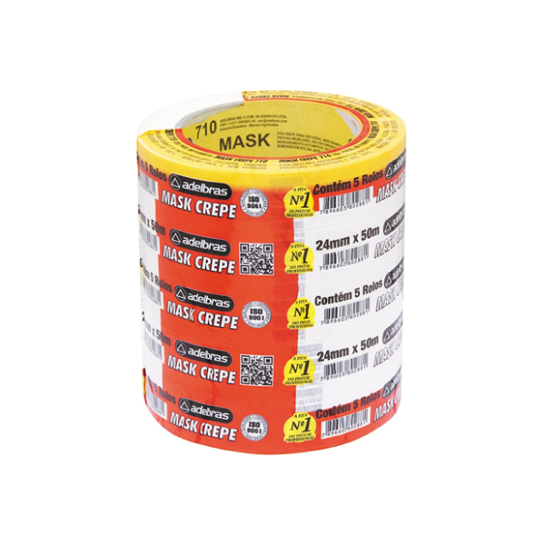 Fita Crepe 24x50 Uso Geral Adelbras - Ref.0615100019