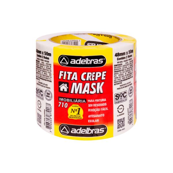 Fita Crepe 48x50 Uso Geral Adelbras - Ref.0615000009