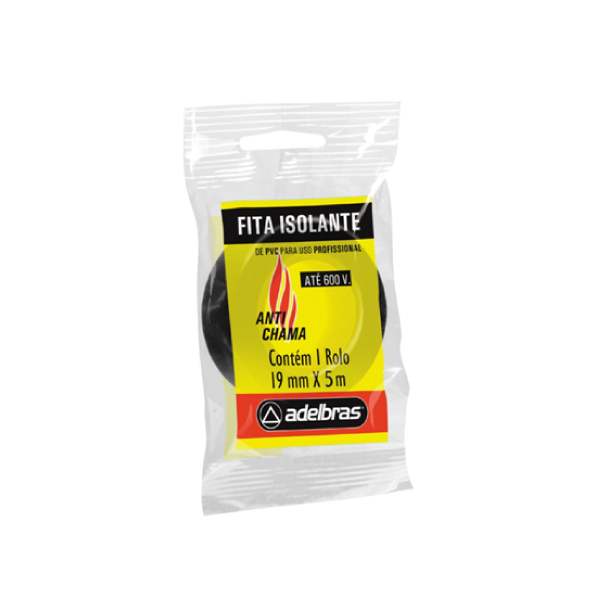 Fita Isolante Preta 05mx19 Adelbras - Ref.0803060007
