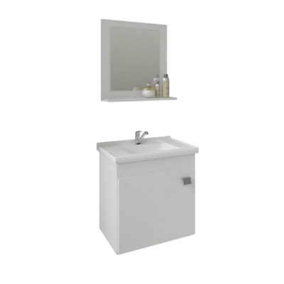 Gabinete Mdf Para Banheiro Iris Branco Mgm - Ref.9944.2