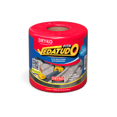 Fita Impermeabilizante Aluminio Multiuso Vedatudo 15cm 10m Dryko - Ref.FVD15