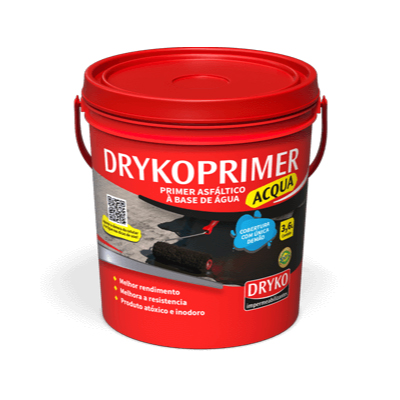Primer Para Manta Asfaltica Base Agua Acqua 3,6l Dryko - Ref.PRIKOLGAL