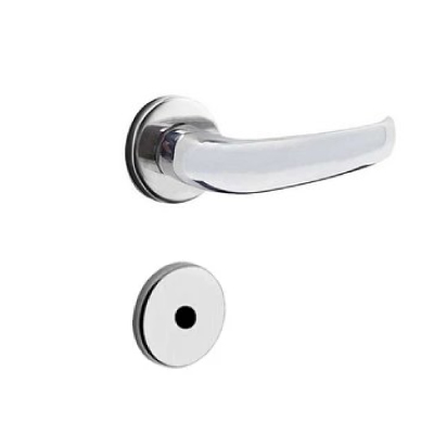 Fechadura Cromada Mz920 Banheiro Roseta Alavanca Papaiz - Ref.03920A5CR