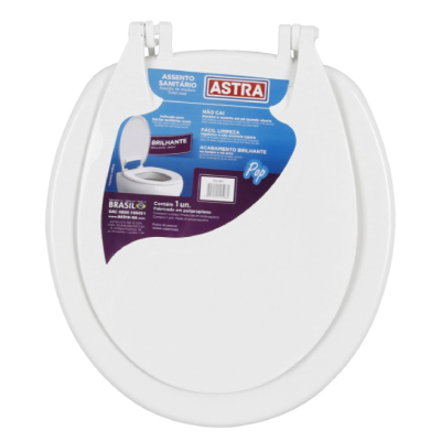 Assento Sanitário Pop Tpg Branco Astra - Ref.TPG/*BR1