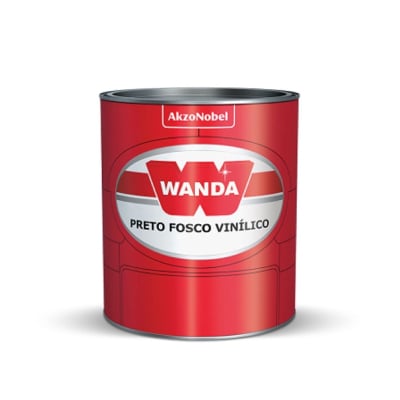 Preto Fosco Vinílico sem Catalisador 600ml Wanda - Ref.000000000000484007