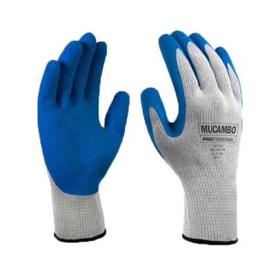Luva Epi Pro 300 Azul/Cinza T-08 M Mucambo - Ref.PA56300-8