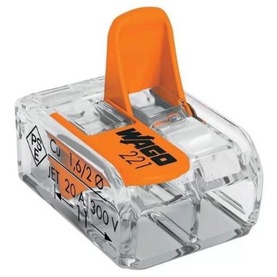 Conector De Emenda 2 Vias 0,5 A 6,0mm Wago - Ref.221-0612