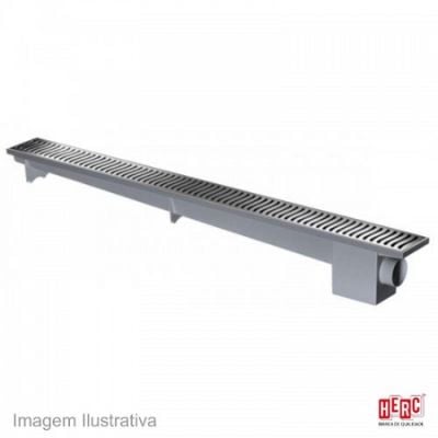 Ralo Linear Modulável Sifonado 70cm Cinza Herc - Ref.4028