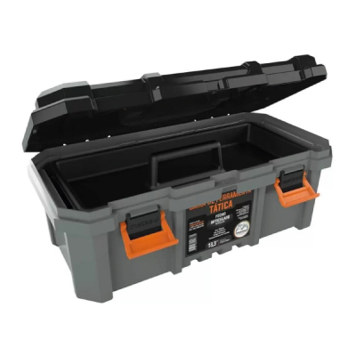 Caixa De Ferramentas Tática 18,3'' Cinza Metasul - Ref.13601025