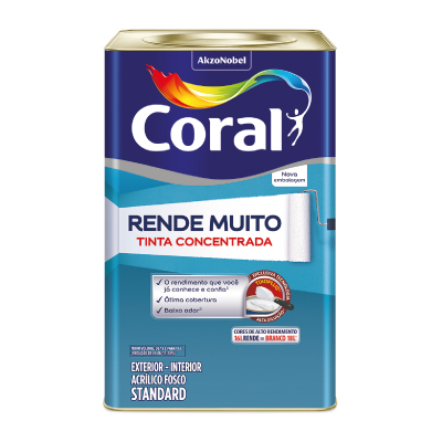 Tinta Fosco Rende Muito 16l Branco Gelo Coral - Ref.5761834