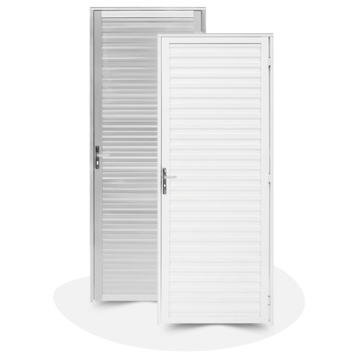 Porta Aluminio Veneziana 70x210 Lado Direito Quality - Ref.EMC042003