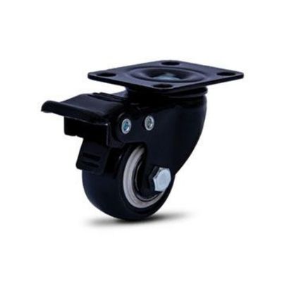 Rodizio Giratorio Preto 37,5mm C/Freio Colson - Ref.43020370000000006047