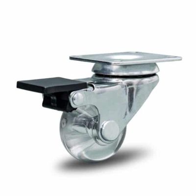 Rodizio Giratorio Transparente 35mm C/Freio Co - Ref.43020320332400003905