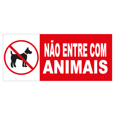 Placa - Nao Entre Com Animais Plakas - Ref.2102