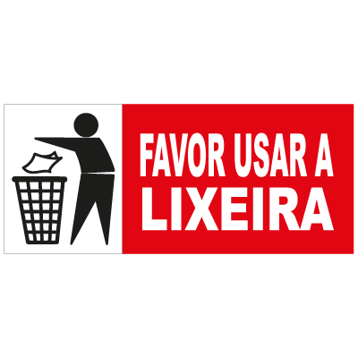 Placa - Favor Usar A Lixeira Plakas - Ref.2104