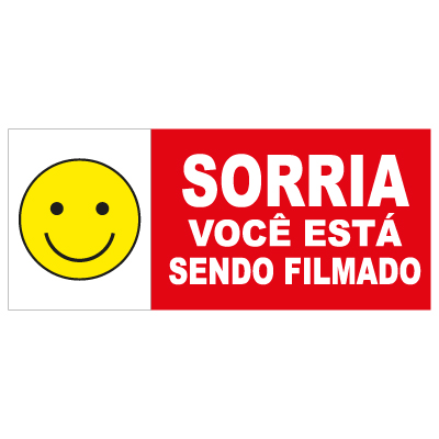 Placa-Sorria Voce Esta Sendo Filmado Lumis - Ref.2109