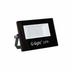 REFLETOR LED SLIM 10W 6500K PRETO BIVOLT G-LIGHT - Ref.200.58.0096-0