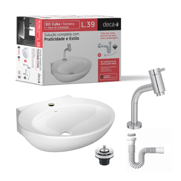 Kit Cuba L.39+ Torneira Link+ Acessórios Deca - Ref.KL.39.LNK..17