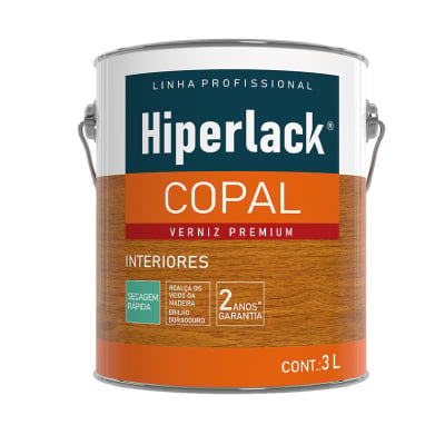 Verniz Hiperlack Copal Incolor 3 L Hidracor