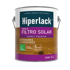 VERNIZ TRIPLO FILTRO SOLAR NATURAL 3,0L HIPERLACK HIDRACOR - Ref.644100582