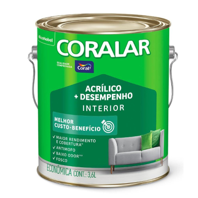 Tinta Fosco Coralar Acrilico Mais Desempenho 18l Dia Nublado - Ref.5828230