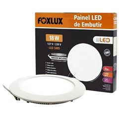 PAINEL LED REDONDO EMBUTIR 18W 6500K FOXLUX