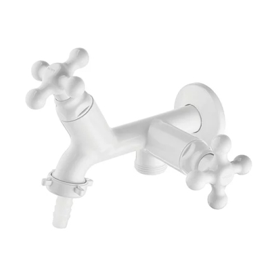 Torneira Tanque / Máquina Abs Branca C29 1/2-3/4 1/4v Bognar - Ref.60013