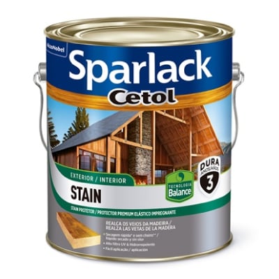 Verniz Stain Acetinado Glass Uv 3,6L Sparlak - Ref.5511385