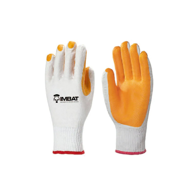 Luva Epi Tricotada/Latex Laranja T-10 Gg Imbat - Ref.LV-A-BLVA-10