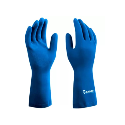 Luva Epi Latex Azul C/ Forro T-08 M Imbat - Ref.LV-LAZF-8
