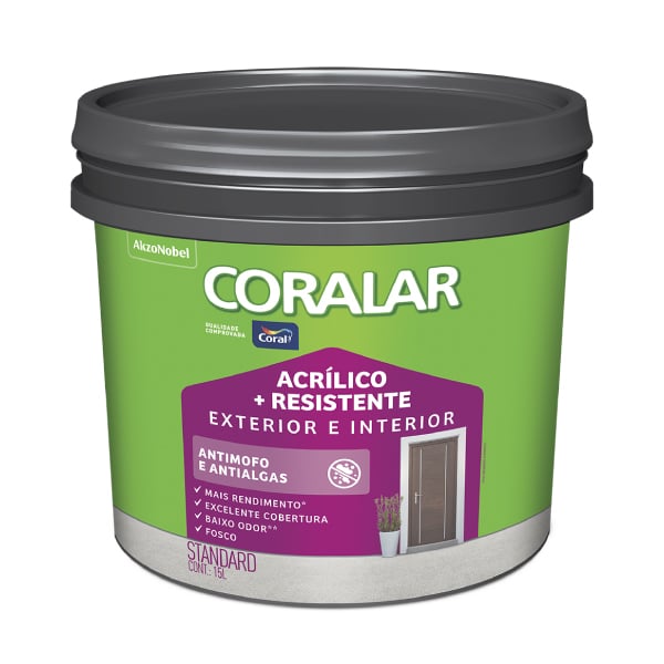 Tinta Fosco Coralar Acrílico Mais Resistente 15L Branco - Ref.5830546