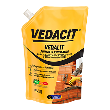 Aditivo Plastificante Para Argamassa Vedalit 900ml Vedacit - Ref.121937