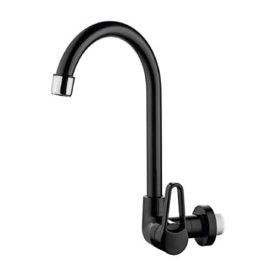 Torneira Pia Parede Bica Móvel Quartzo Preta 1/2 Herc - Ref.2973