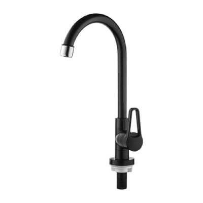 Torneira Pia Mesa Bica Móvel Quartzo Preta 1/2 Herc - Ref.2983