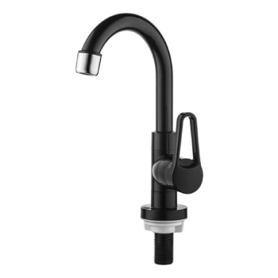 Torneira Lavatório Mesa Bica Alta Quartzo Preta 1/2 Herc - Ref.2993