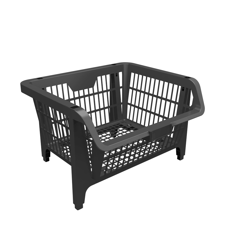 Cesto Expos 435x280x375mm Preto C/5 Presto - Ref.42504