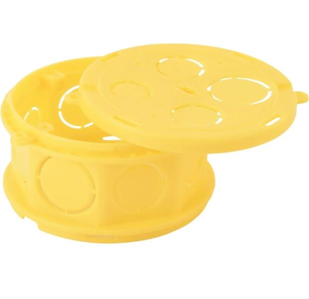 Caixa Luz Plastica 4x4 Octogonal Amarela Tramontina - Ref.57500005